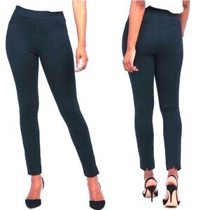 Spanx The Perfect Pant Ponte Skinny Ankle Back Seam Slit Navy